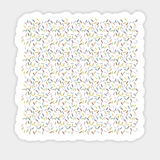 Sprinkles Rainbow on Black Sticker